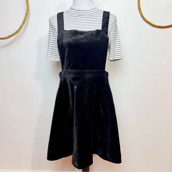 ModCloth velvet pinafore dress jumper Cupcake consultant size Large NWT - Picture 4 of 17